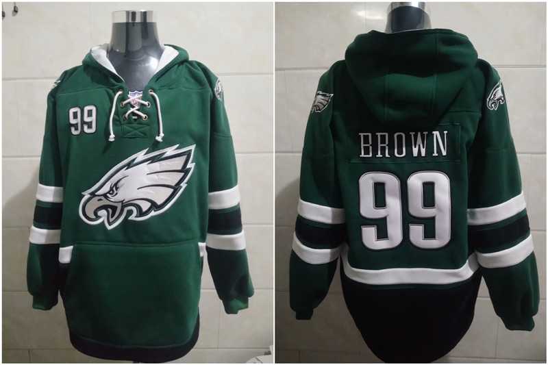 Eagles 99 Jerome Brown Green All Stitched Hooded Sweatshirt,We sell and wholesale Eagles 99 Jerome Brown Green All Stitched Hooded Sweatshirt on line form chian!